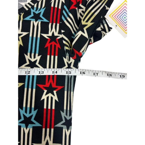 Lularoe Debbie Women's Long Sleeve A Line Star Blazed Dress - Picture 4 of 7